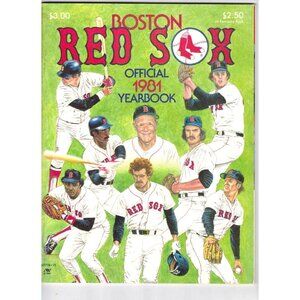 1981 Boston Red Sox Official Yearbook Yastrzemski Joe Rudi Rice Eckersley Evans